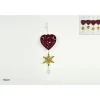 Addobbo Appendino Cuore Di Velluto Boredeaux Con Pendente 10 Cm