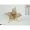 Addobbo Di Natale Stelo Fiore Stella Con Petali Bicolore 60Cm