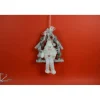 Addobbo Dietroporta Fuoriporta Babbo Natale Bianco Per Natale 32X6X19,5 Cm
