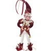 Addobbo Natalizio Elfo Bordeaux 40Cm