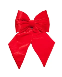 Addobbo Natalizio Fiocco Di Velluto Rosso 40X40Cm