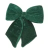 Addobbo Natalizio Fiocco Di Velluto Verde 30X30Cm