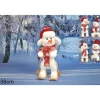 Addobbo Pupazzo Di Neve Con Sciarpa E Sci 28Cm