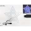 Addobbo Stella Luminosa Neon Bianco E Blu Con Giochi Di Luce