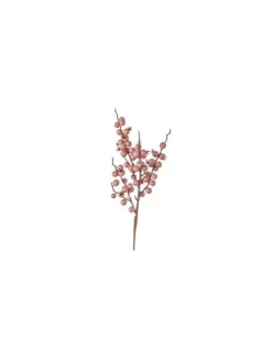 Addobbo Tralcio Bacche Cipria 38Cm Per Decorazioni Natalizie
