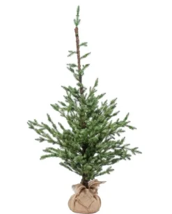 Albero Di Natale 210 Cm 350 Tips Con Base In Juta |