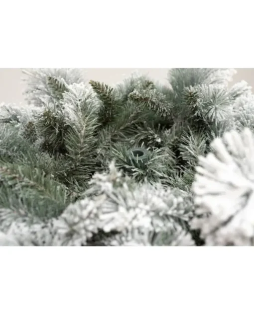 Albero Di Natale Bianco Innevato Big Sky Con Pigne 240Cm | Chianese