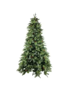 Albero Di Natale Con Pigne Byron H240 Cm Apertura A Ombrello