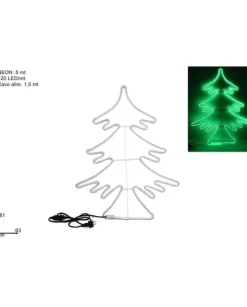 Albero Luminoso Neon 81Cm 120Led Verde