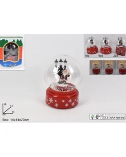 Ampolla Di Plastica 13 Cm Con Luce E Movimento