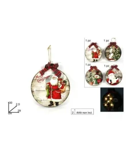Appendino Legno Babbo Natale 30X2.5X29 Cm