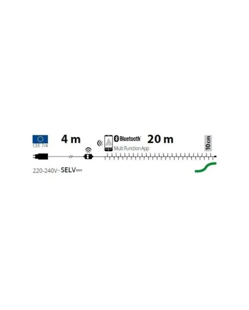 Appy Catena 20M 200 Led Rgb Con Applicazione Bluetooth