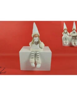 Bambola Seduta Con Abito In Pelliccia 20Cm 2 Varianti