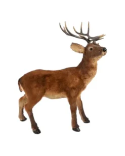 Cervo Con Pelliccia 58X67Cm Per Alletimenti Natalizi