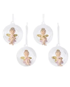 Decorazione Angioletto In Sfera Trasparente