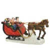 Figurina Polieresina Slitta A Cavallo In