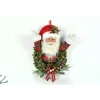 Fuoriporta Babbo Natale Con Rami Innevati 55Cm