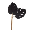Mazzo Di 6 Foglie Philo Velvet Blu 57Cm Per Decorazioni Di Natale