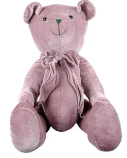 Orsetto Di Velluto 50Cm Rosa Per Decorazioni Di Natale