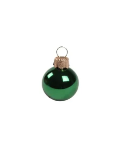 Pallina Di Vetro Lucida Verde 30Mm Per Albero Di Natale 1Pz