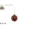 Pallina In Vetro 100 Mm Marmorizzata Rossa 1Pz
