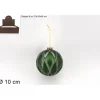 Pallina Sfera Di Vetro O10Cm Con Rombi Verde 1Pz