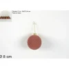 Pallina Sfera Di Vetro Rivestita Con Velluto Rosa 80Mm Per Albero Di Natale