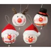 Palline Con Led 4 Modelli Diametro 65Mm Per Albero Di Natale 1Pz