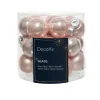 Palline In Vetro Per Albero, Mix Opaco Colore Rosa Cipria Dimensioni (Cm) 2.5Cm24 Pz