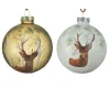 Palline Sfere In Vetro Decorate 2 Colorazioni 8 Cm