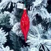 Pendente Di Vetro 4Cm 1Pz Rosso Per Albero Di Natale