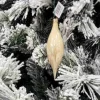 Pendente Di Vetro Oro 4Cm 1Pz Per Albero Di Natale