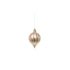 Pendente Tondo Di Vetro 15Cm Rosa Per Albero Di Natale