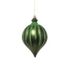 Pendente Tondo Di Vetro 15Cm Verde Per Albero Di Natale