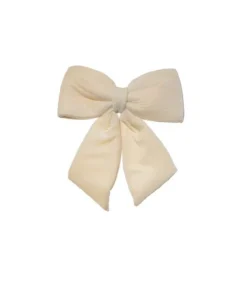 Puntale Fiocco Di Vellutto 40X40Cm Avorio Per Albero Di Natale E Addobbo