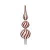 Puntale Per Albero A Strisce Rosse Glitter 31 Cm