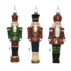 1Pz Addobbo Ornamento Soldatino Schiaccianoci 16.5 Cm In Metallo 3 Colori