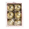 1Pz Pallina Di Vetro Decorata A Mano Oro Lucido 80Mm