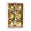 1Pz Pallina Di Vetro Decorata A Mano Oro Opaco 80Mm