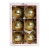 1Pz Pallina Di Vetro Decorata A Mano Oro Opaco 80Mm