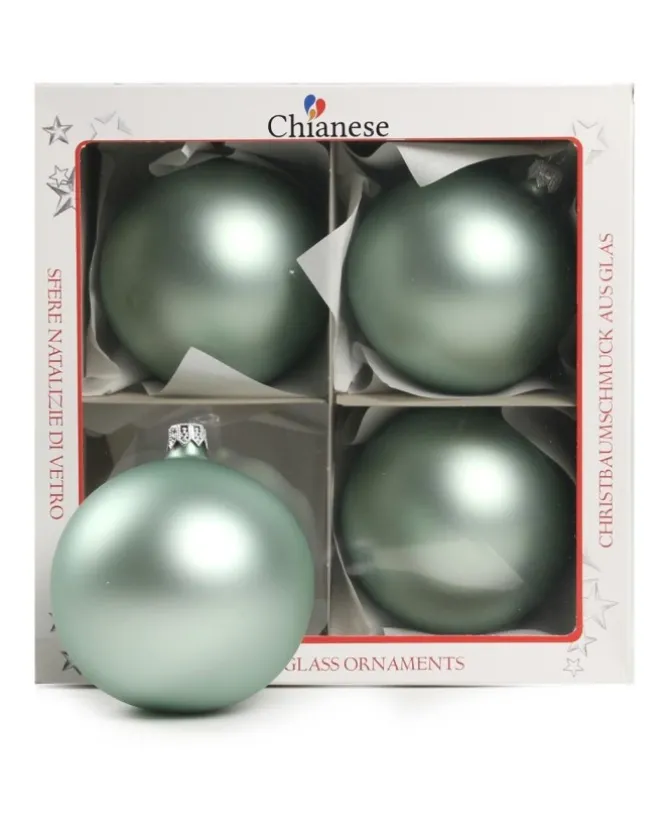 1Pz Pallina Di Vetro Tinta Unita Tiffany Opaco 100Mm