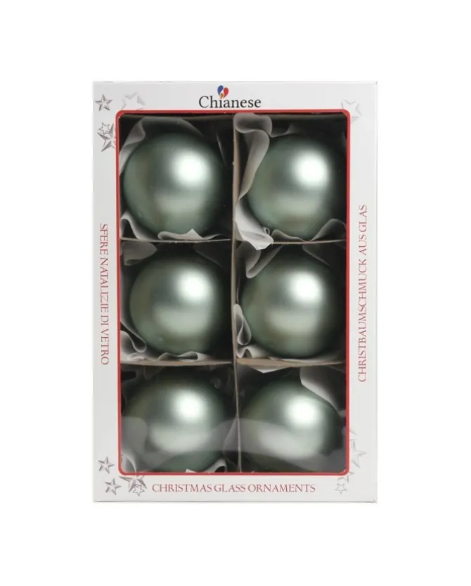 1Pz Pallina Di Vetro Tinta Unita Tiffany Opaco 80Mm