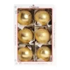 1Pz Pallina In Vetro Decorata A Mano Oro Opaco 80Mm