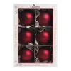 1Pz Pallina In Vetro Tinta Unita Rosso Opaco 80 Mm