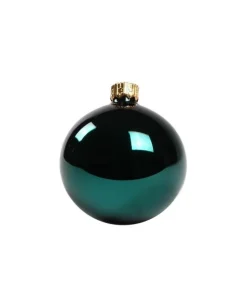 1Pz Pallina In Vetro Tinta Unita Verde Petrolio Lucido 60 Mm
