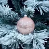 1Pz Pallina Sfera Di Vetro Liscia Rosa Lucido 80Mm