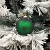 1Pz Pallina Sfera Di Vetro Liscia Verde Opaco 80Mm