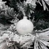1Pz Pallina Sfera Di Vetro Liscia 60Mm Per Albero Di Natale Bianca