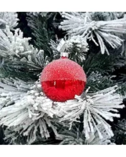 1Pz Pallina Sfera Di Vetro Decorata A Mano 80Mm Per Albero Di Natale