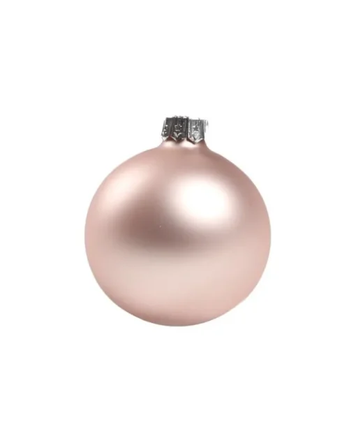 1Pz Pallina Sfera Di Vetro Liscia Rosa Opaco 60Mm Per Albero Di Natale